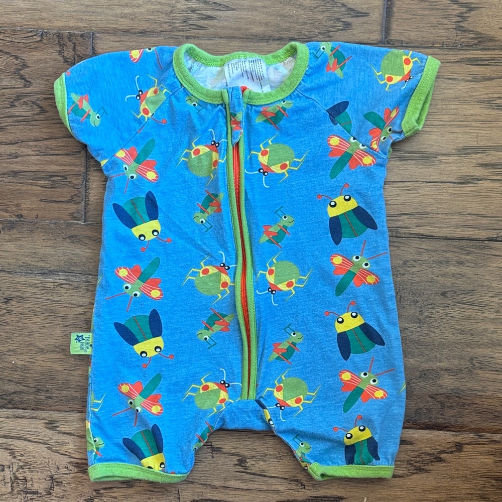 Colorful Insect Print Kids One Piece